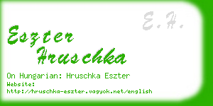 eszter hruschka business card